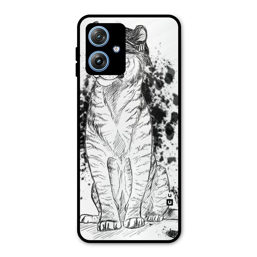 Tiger Wink Metal Back Case for Moto G54