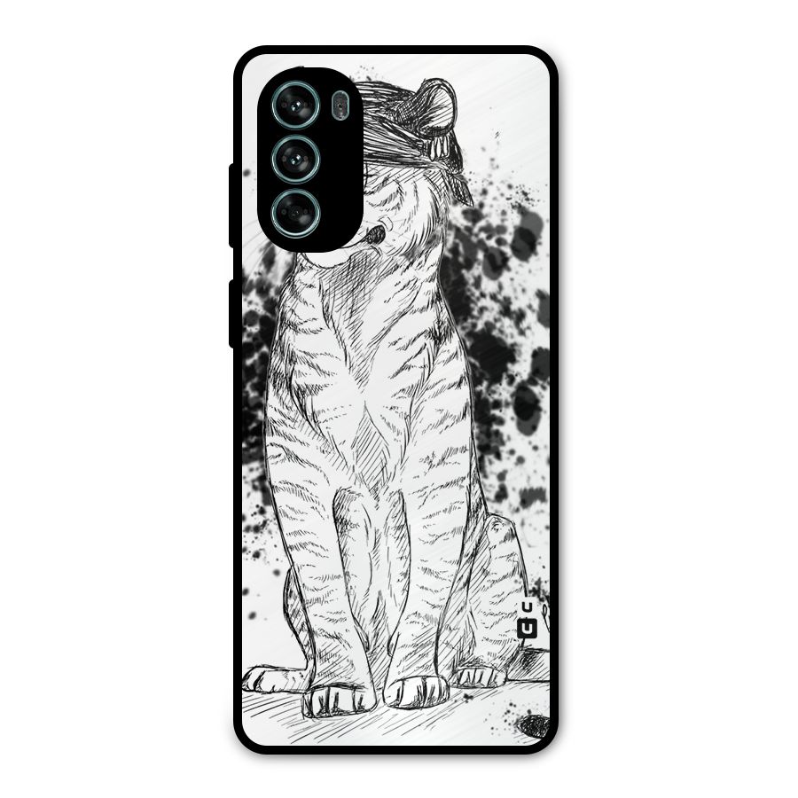 Tiger Wink Metal Back Case for Moto G62