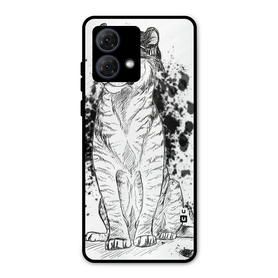 Tiger Wink Metal Back Case for Moto G84