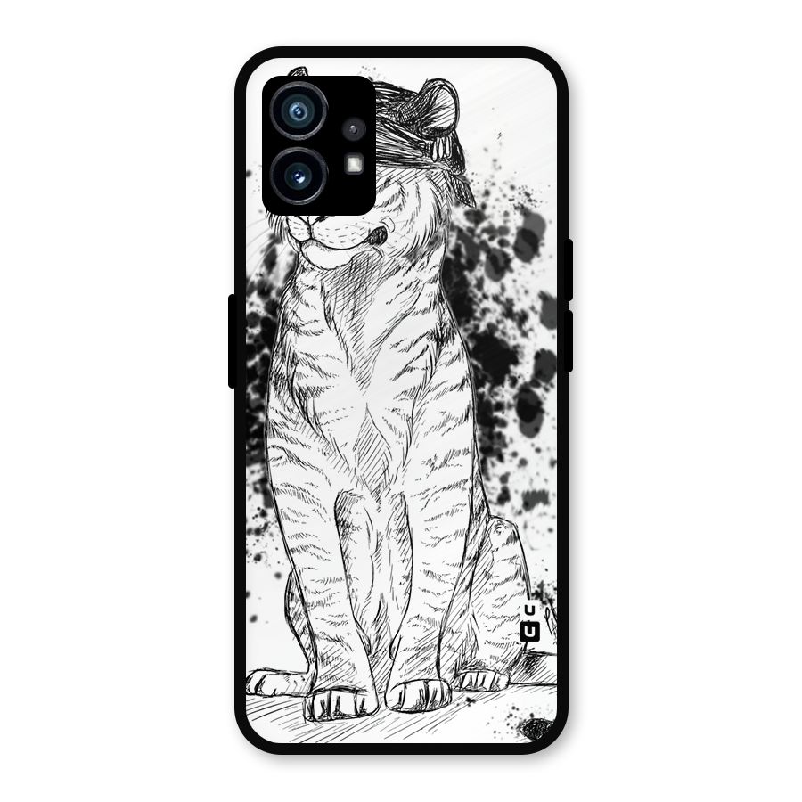 Tiger Wink Metal Back Case for Nothing Phone 1