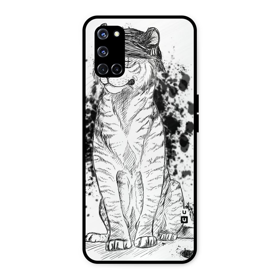 Tiger Wink Metal Back Case for Oppo A52