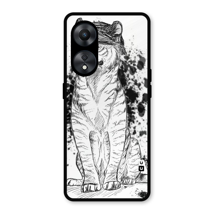 Tiger Wink Metal Back Case for Oppo A78