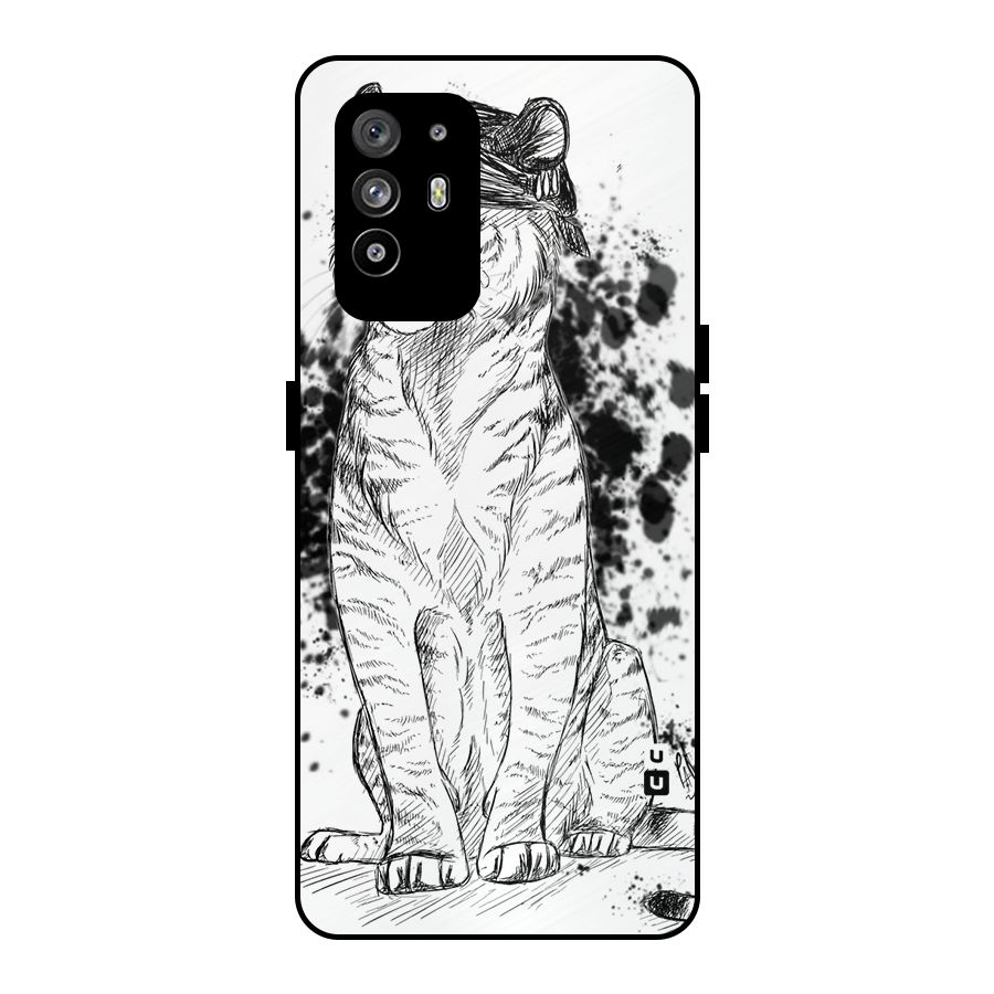 Tiger Wink Metal Back Case for Oppo F19 Pro Plus 5G