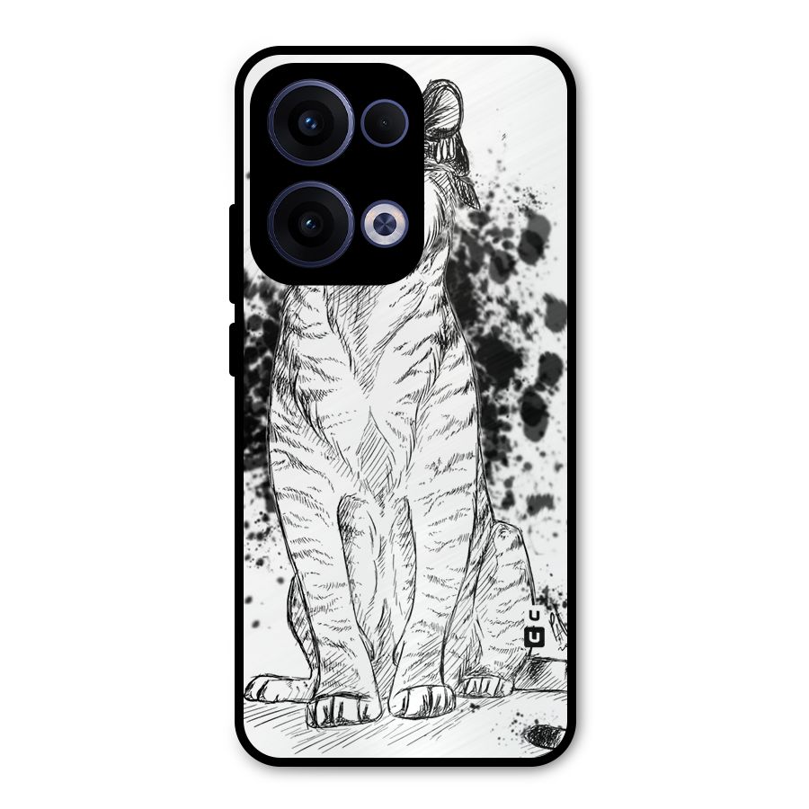 Tiger Wink Metal Back Case for Oppo Reno13
