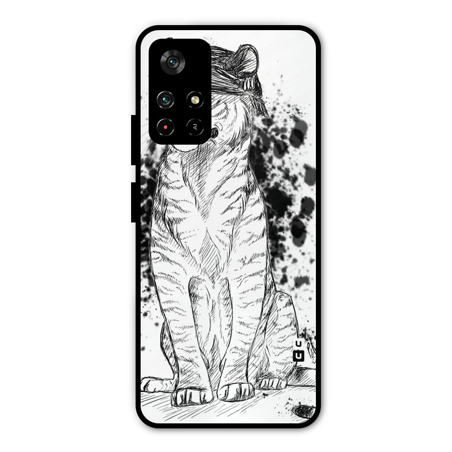 Tiger Wink Metal Back Case for Poco M4 Pro 5G