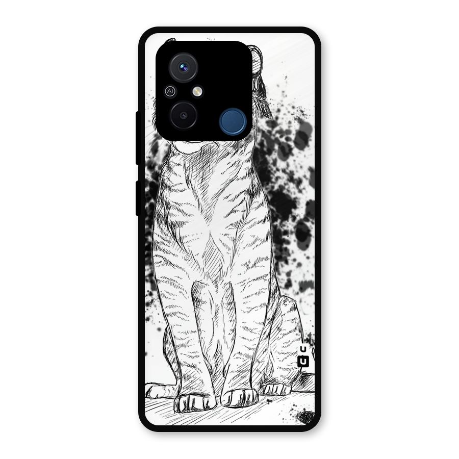 Tiger Wink Metal Back Case for Redmi 12C