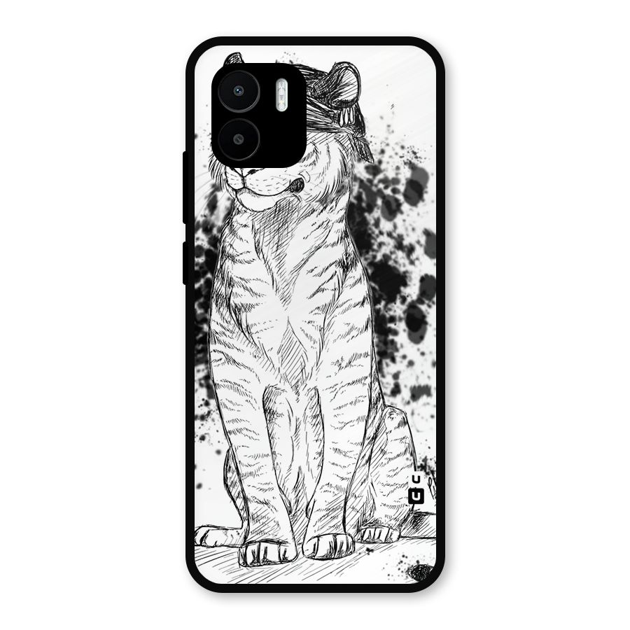 Tiger Wink Metal Back Case for Redmi A2