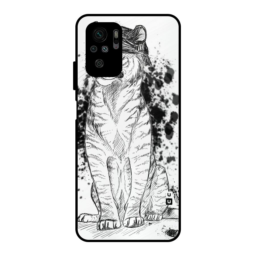 Tiger Wink Metal Back Case for Redmi Note 10S