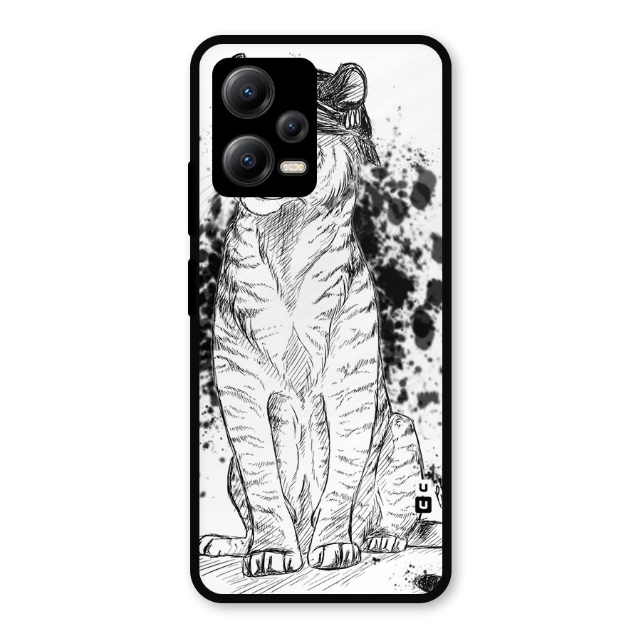 Tiger Wink Metal Back Case for Redmi Note 12 5G