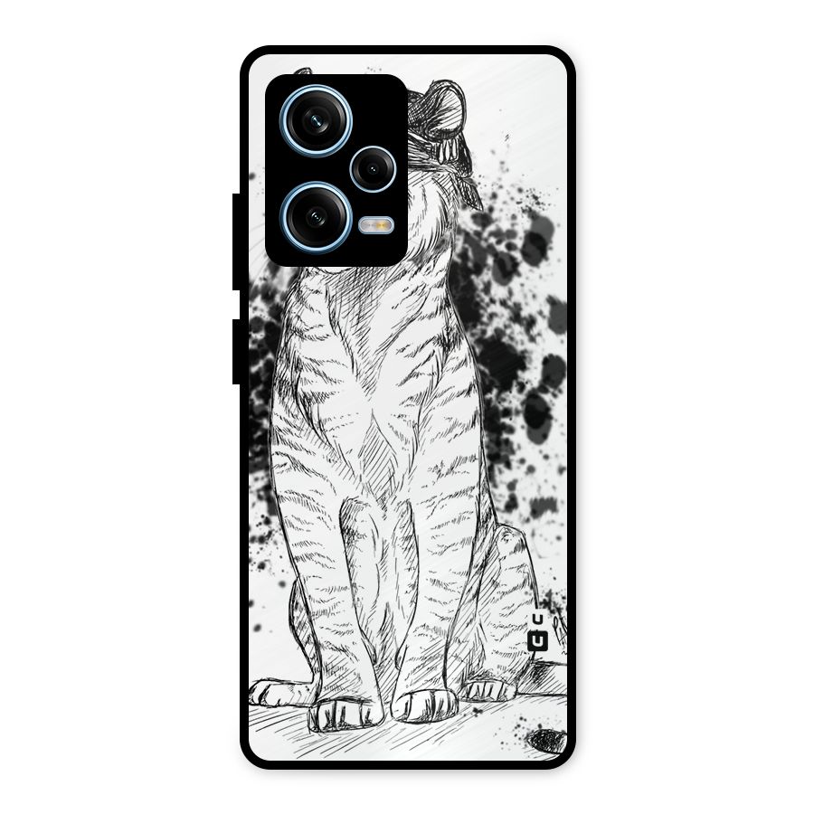 Tiger Wink Metal Back Case for Redmi Note 12 Pro