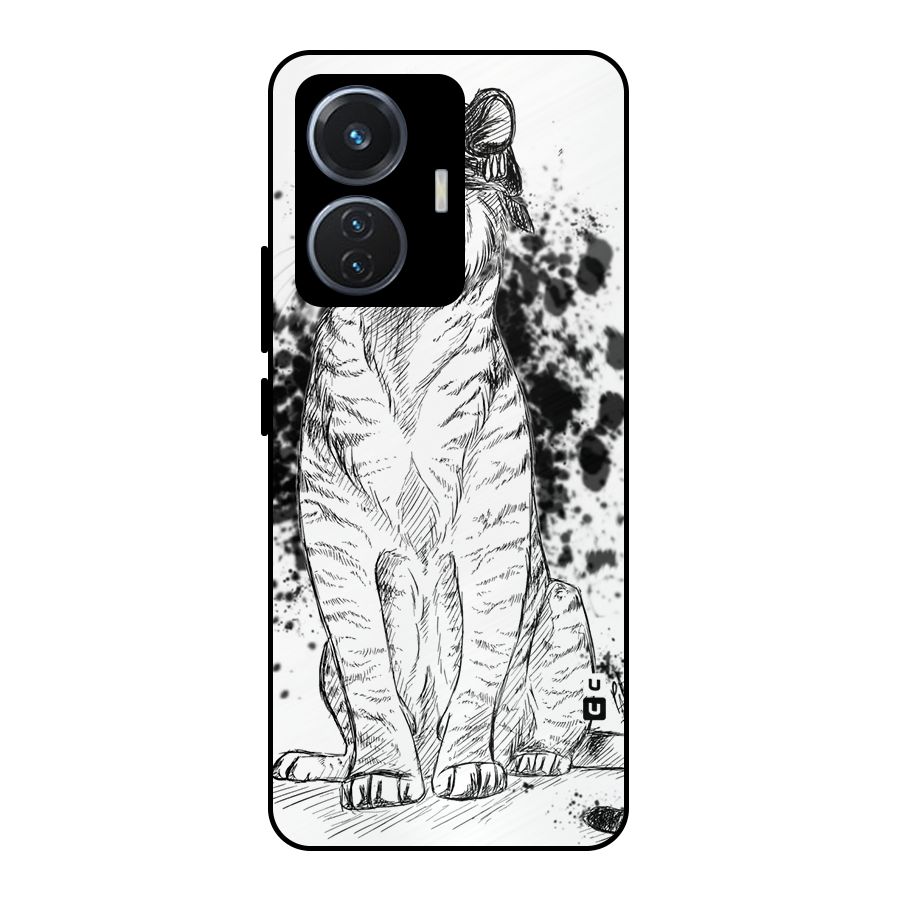 Tiger Wink Metal Back Case for Vivo T1 44W