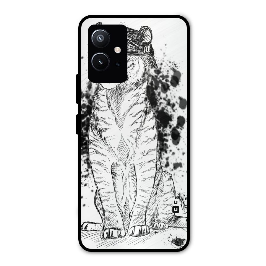 Tiger Wink Metal Back Case for Vivo T1 5G