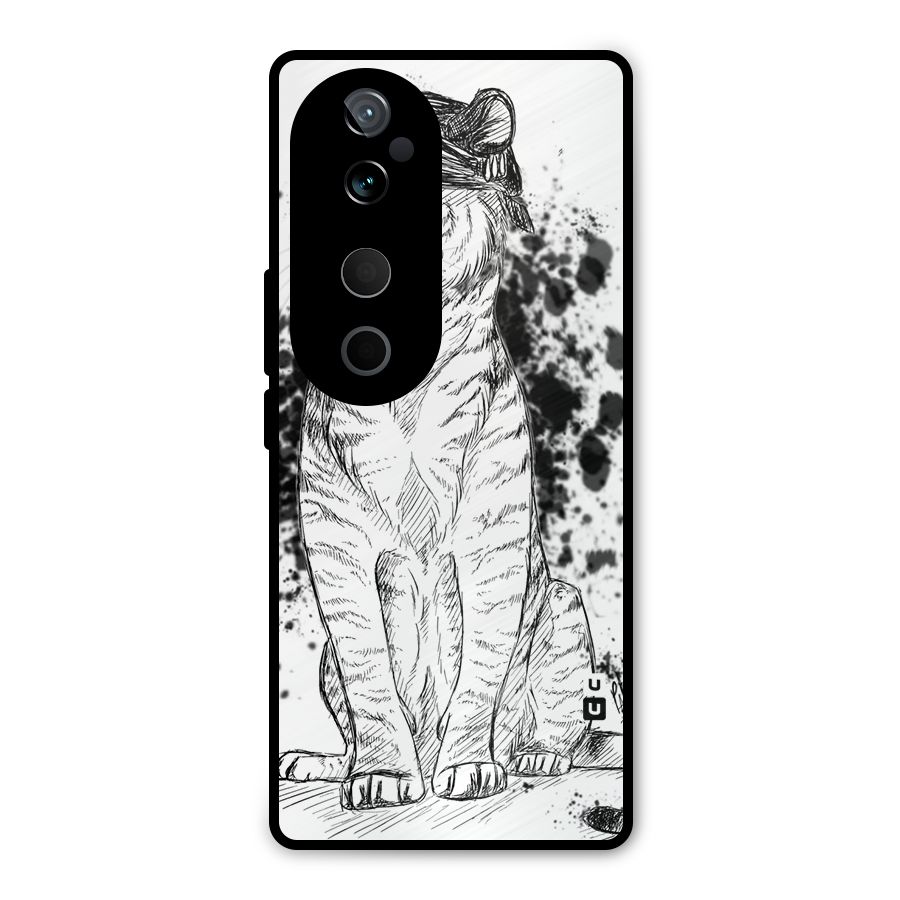 Tiger Wink Metal Back Case for Vivo T3 Ultra
