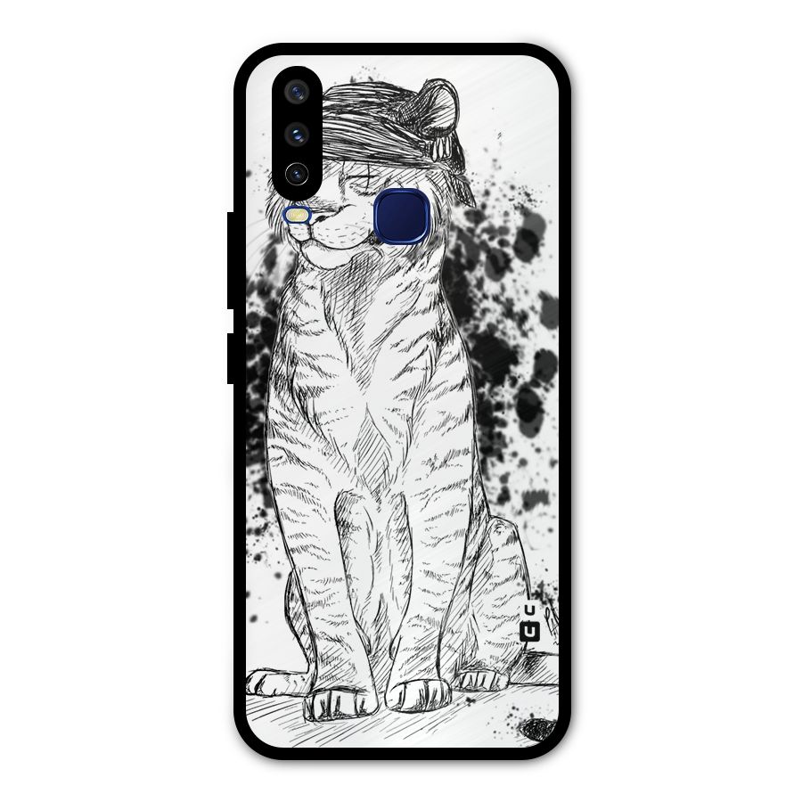 Tiger Wink Metal Back Case for Vivo V17