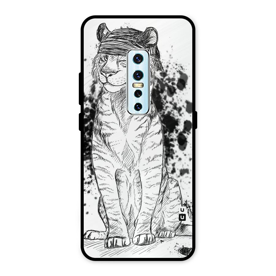 Tiger Wink Metal Back Case for Vivo V17 Pro