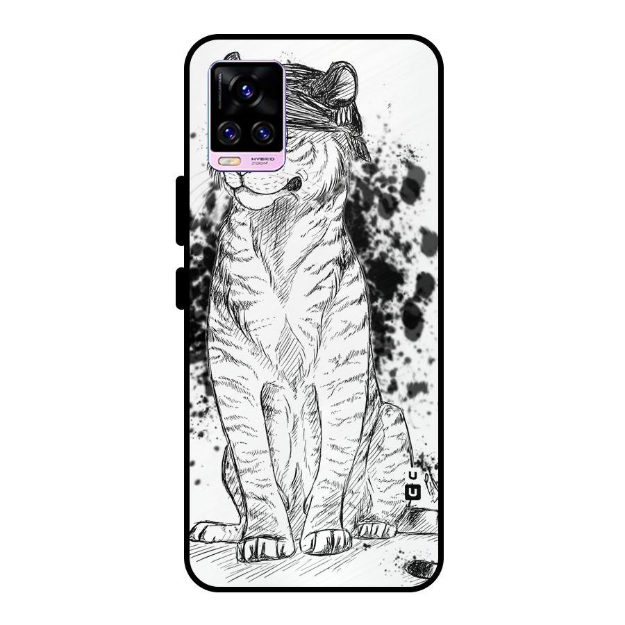 Tiger Wink Metal Back Case for Vivo V20 Pro