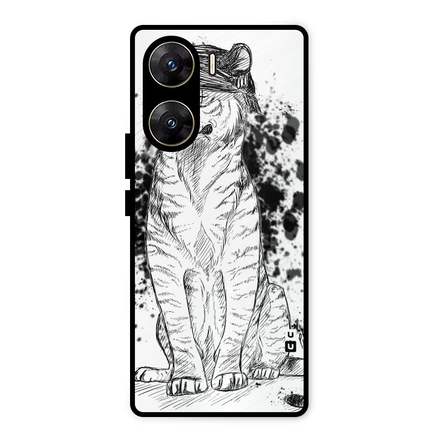 Tiger Wink Metal Back Case for Vivo V29e