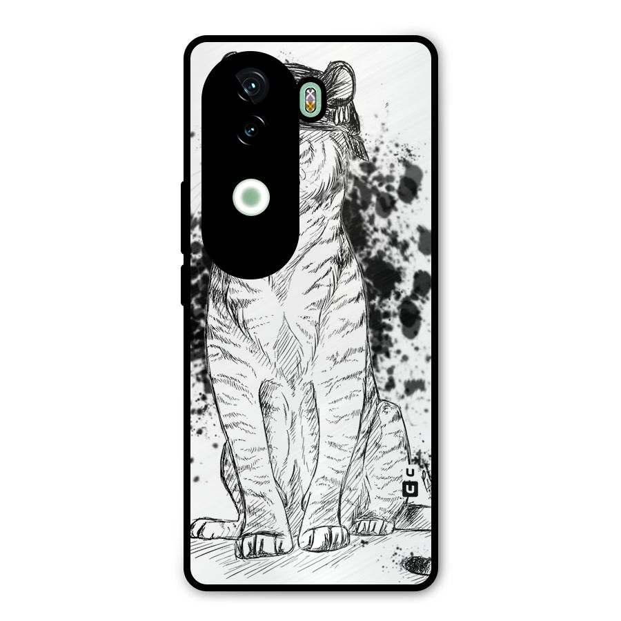 Tiger Wink Metal Back Case for Vivo V40e