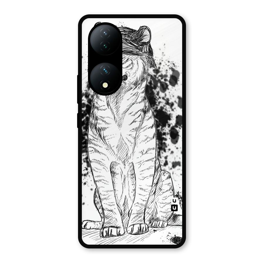 Tiger Wink Metal Back Case for Vivo Y100a