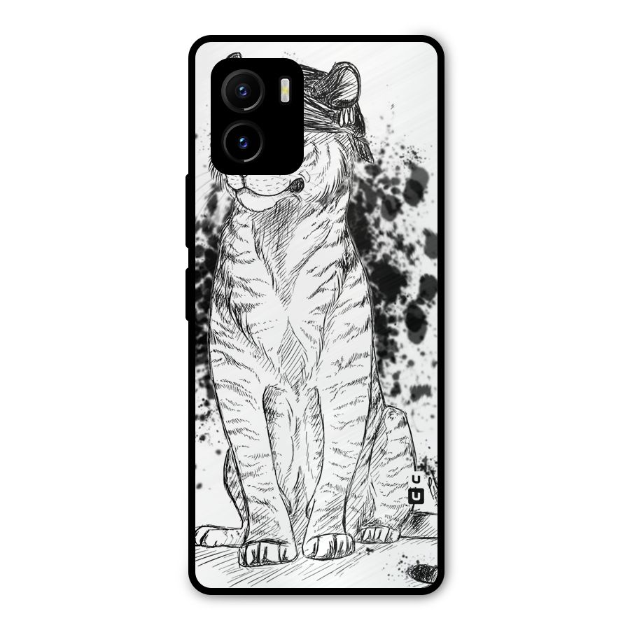 Tiger Wink Metal Back Case for Vivo Y15s