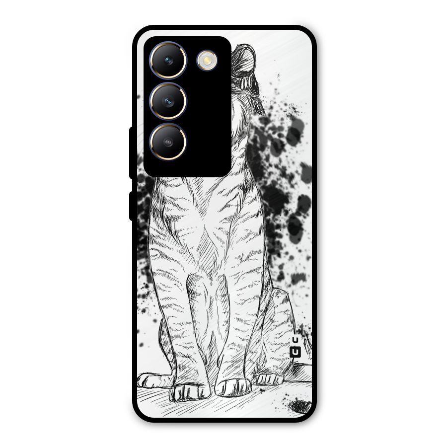 Tiger Wink Metal Back Case for Vivo Y200e