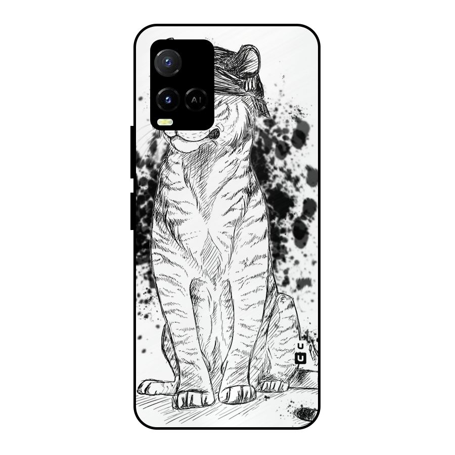 Tiger Wink Metal Back Case for Vivo Y21