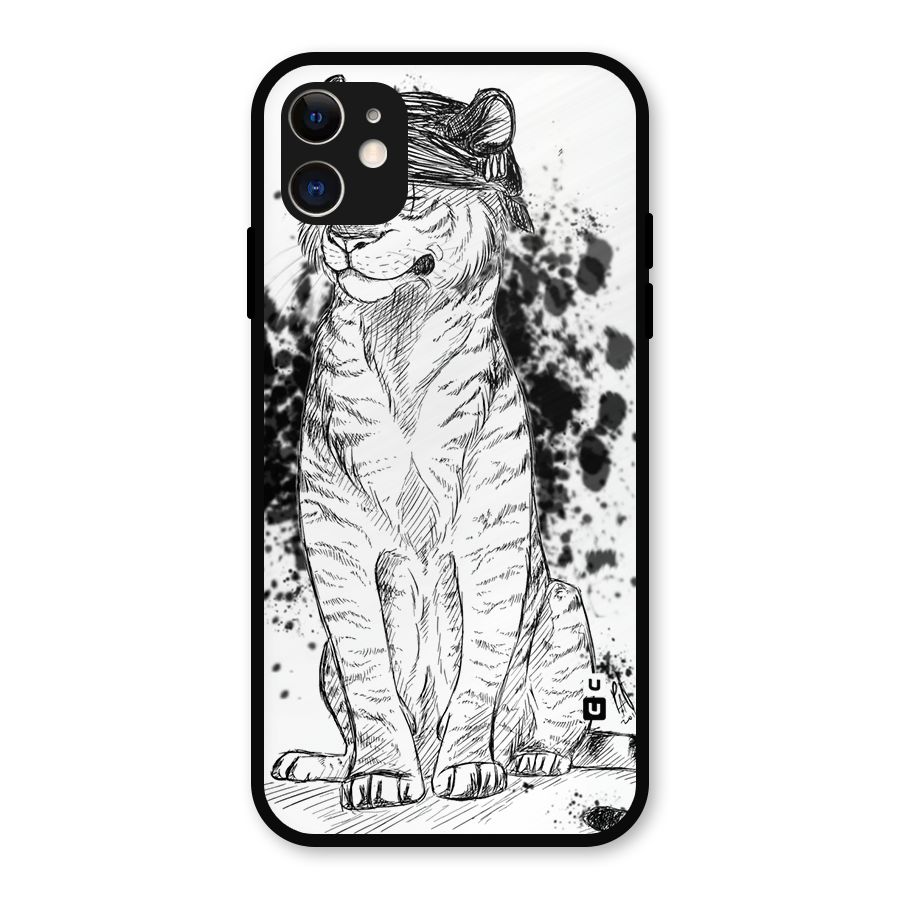 Tiger Wink Metal Back Case for iPhone 11