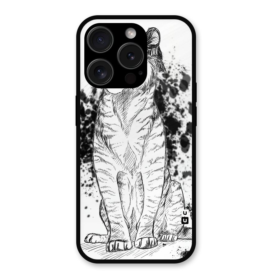 Tiger Wink Metal Back Case for iPhone 15 Pro