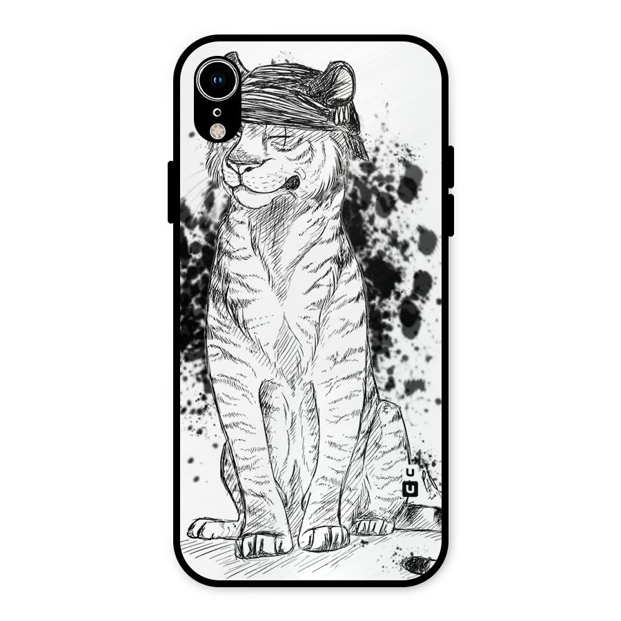 Tiger Wink Metal Back Case for iPhone XR