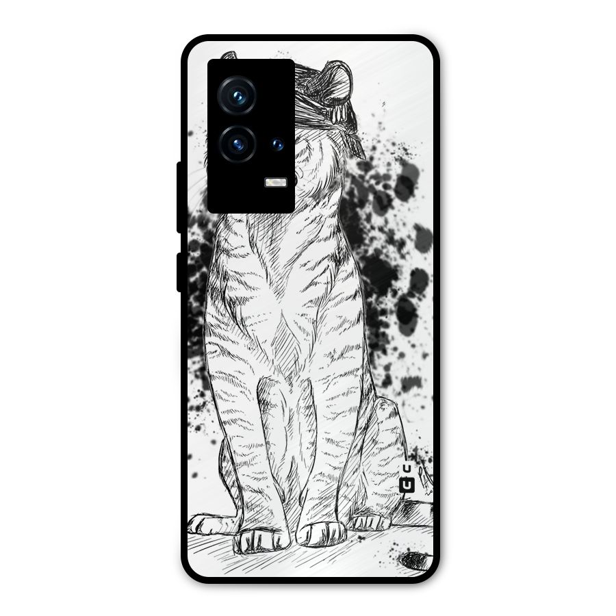 Tiger Wink Metal Back Case for iQOO 9 5G