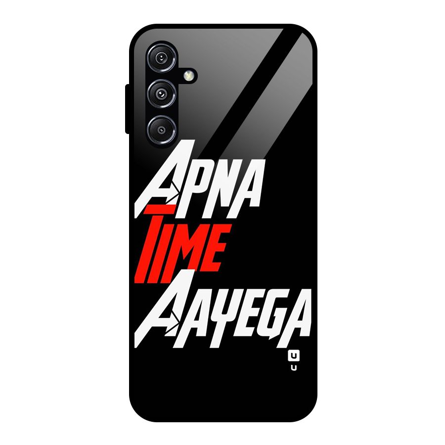 Time Aayega Glass Back Case for Galaxy M34 5G