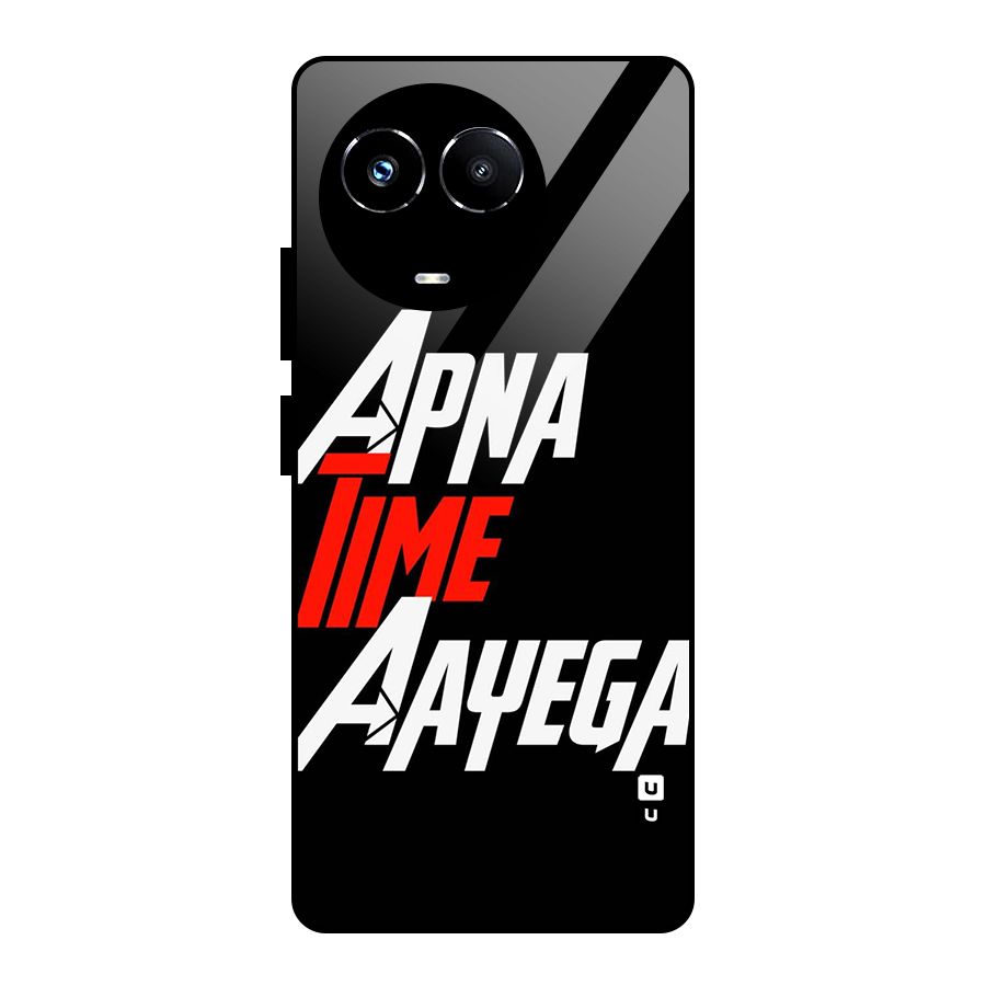 Time Aayega Glass Back Case for Realme 11X