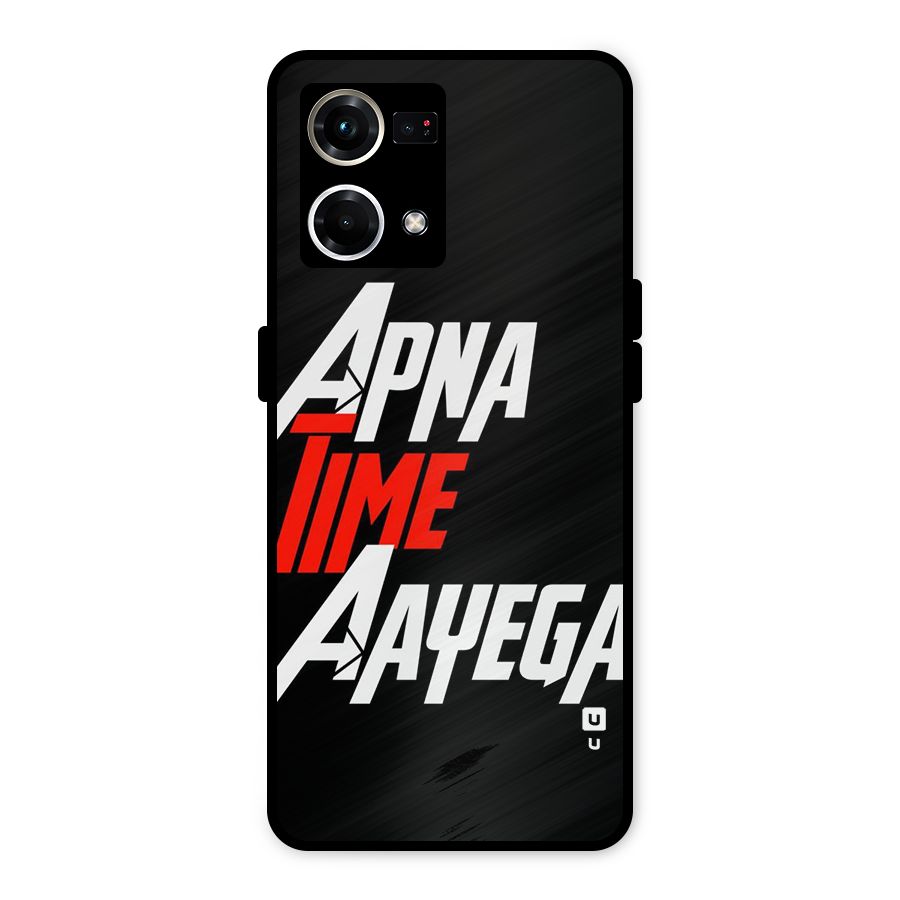 Time Aayega Metal Back Case for Oppo F21 Pro 4G