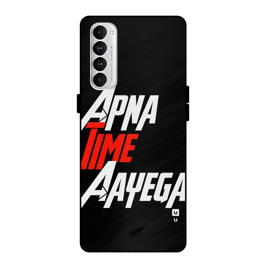 Time Aayega Metal Back Case for Oppo Reno4 Pro