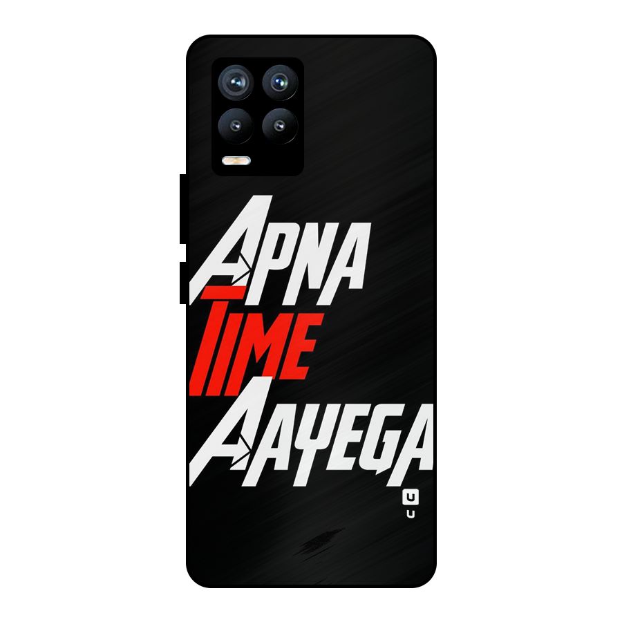 Time Aayega Metal Back Case for Realme 8 Pro