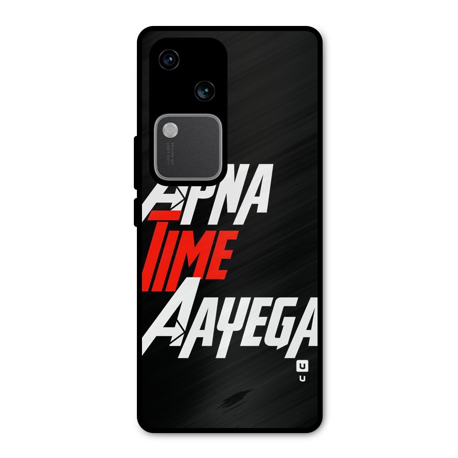 Time Aayega Metal Back Case for Vivo V30 Pro