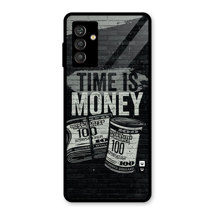 Time Is Money Glass Back Case for Galaxy M13