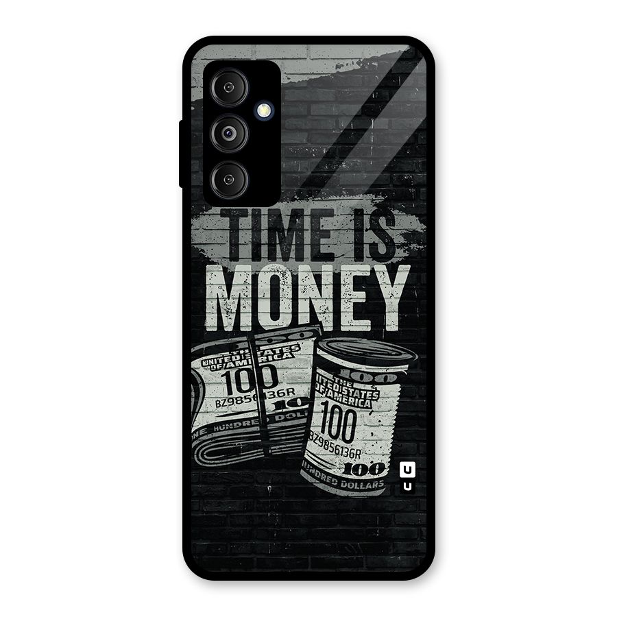 Time Is Money Glass Back Case for Galaxy M14 5G