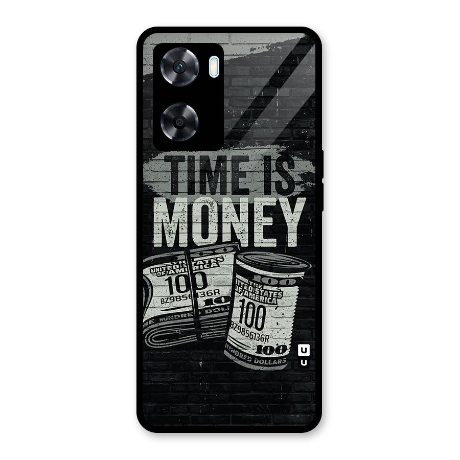 Time Is Money Glass Back Case for Oppo A77s