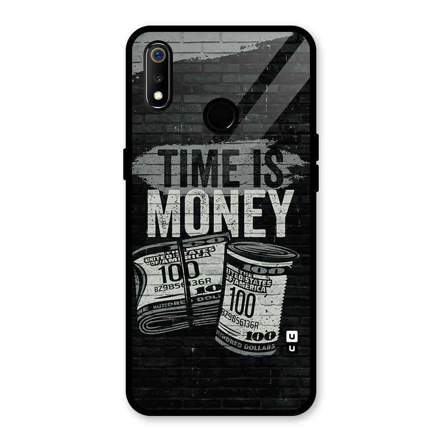 Time Is Money Glass Back Case for Realme 3i