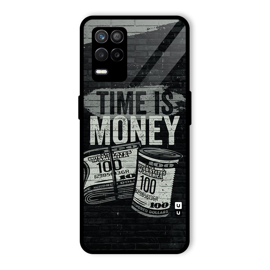 Time Is Money Glass Back Case for Realme 8s 5G