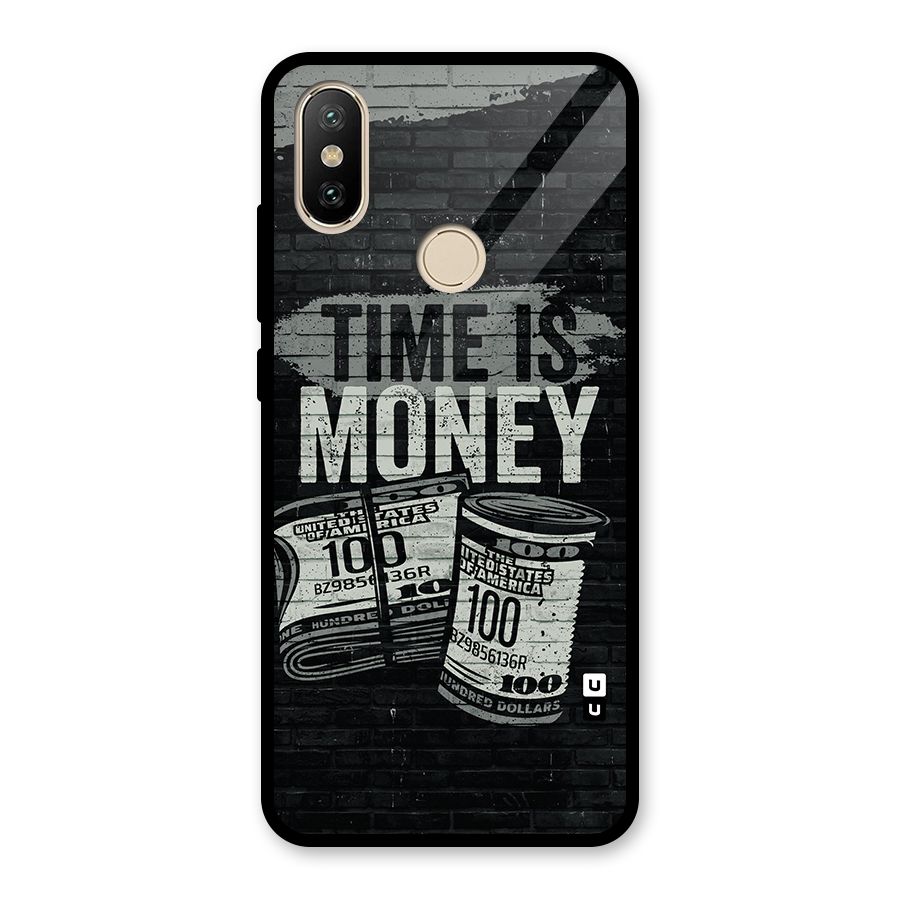 Time Is Money Glass Back Case for Redmi A2