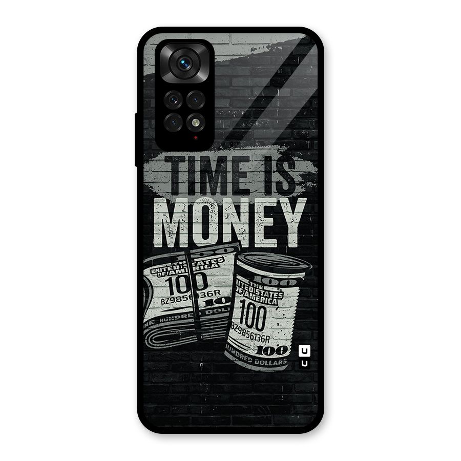 Time Is Money Glass Back Case for Redmi Note 11S