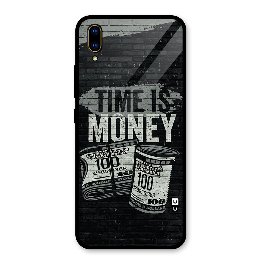 Time Is Money Glass Back Case for Vivo V11 Pro