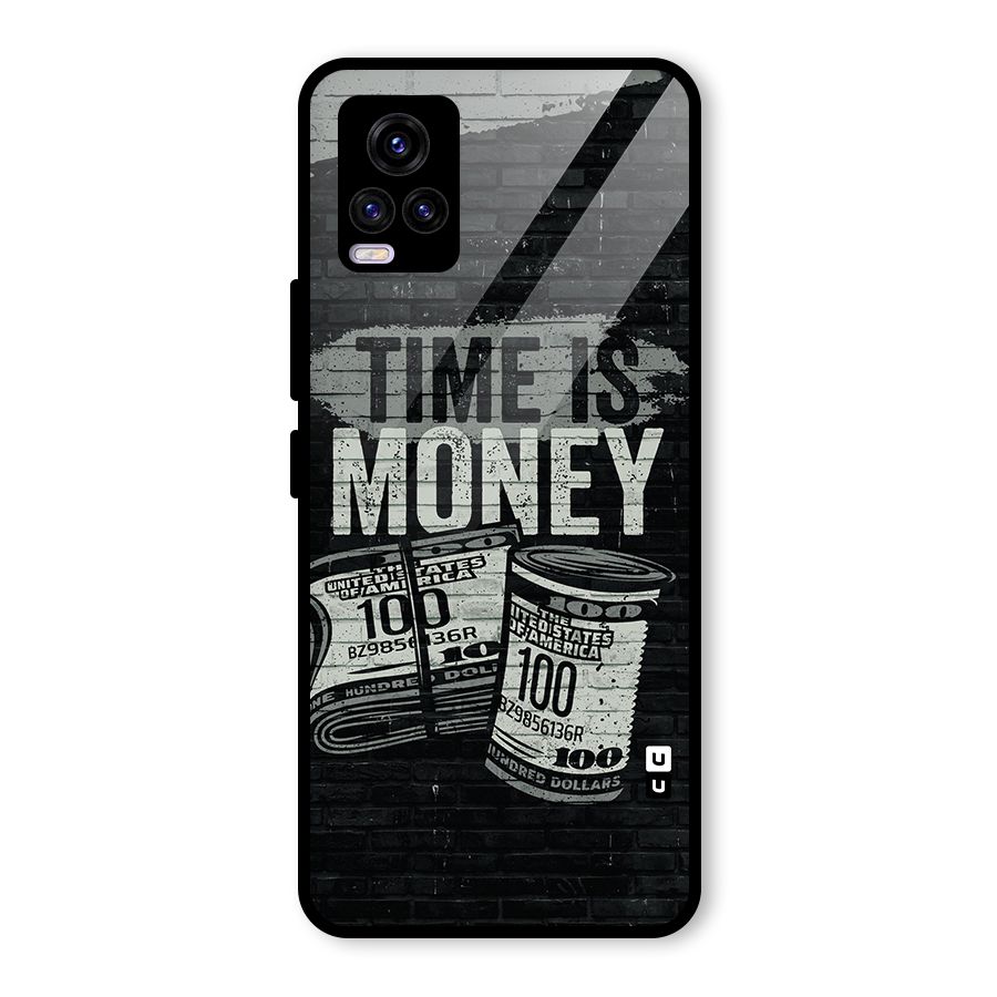 Time Is Money Glass Back Case for Vivo V20 2021