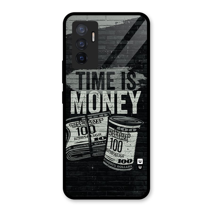 Time Is Money Glass Back Case for Vivo V23e
