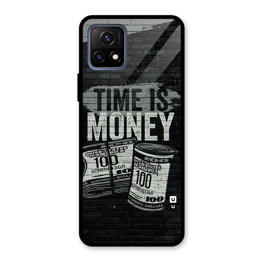 Time Is Money Glass Back Case for Vivo Y72 5G