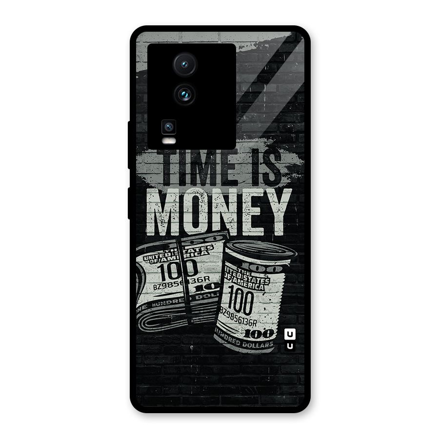 Time Is Money Glass Back Case for Vivo iQOO Neo 7 Pro