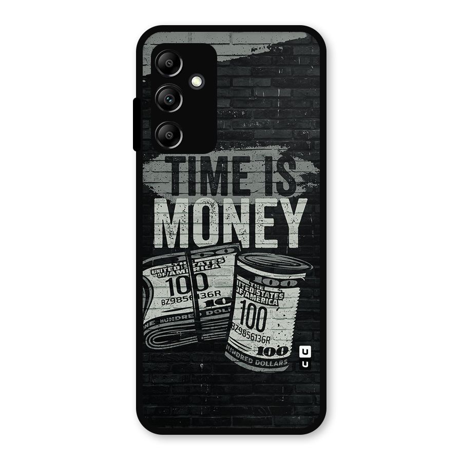 Time Is Money Metal Back Case for Galaxy A14 5G
