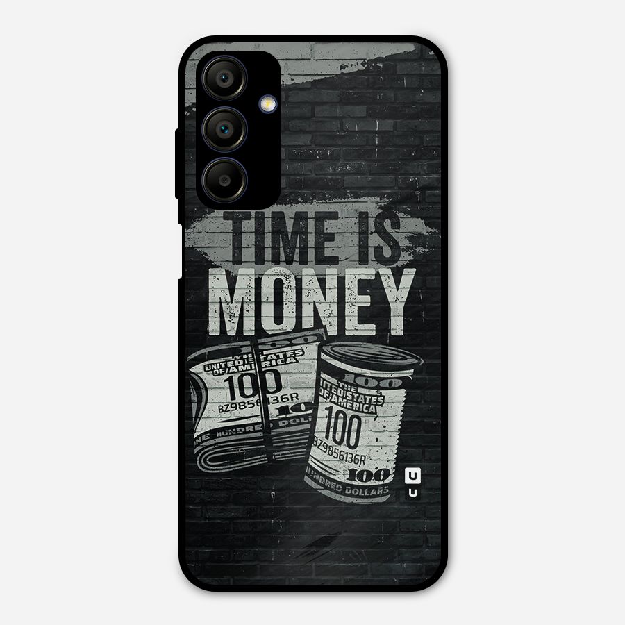 Time Is Money Metal Back Case for Galaxy A15 5G
